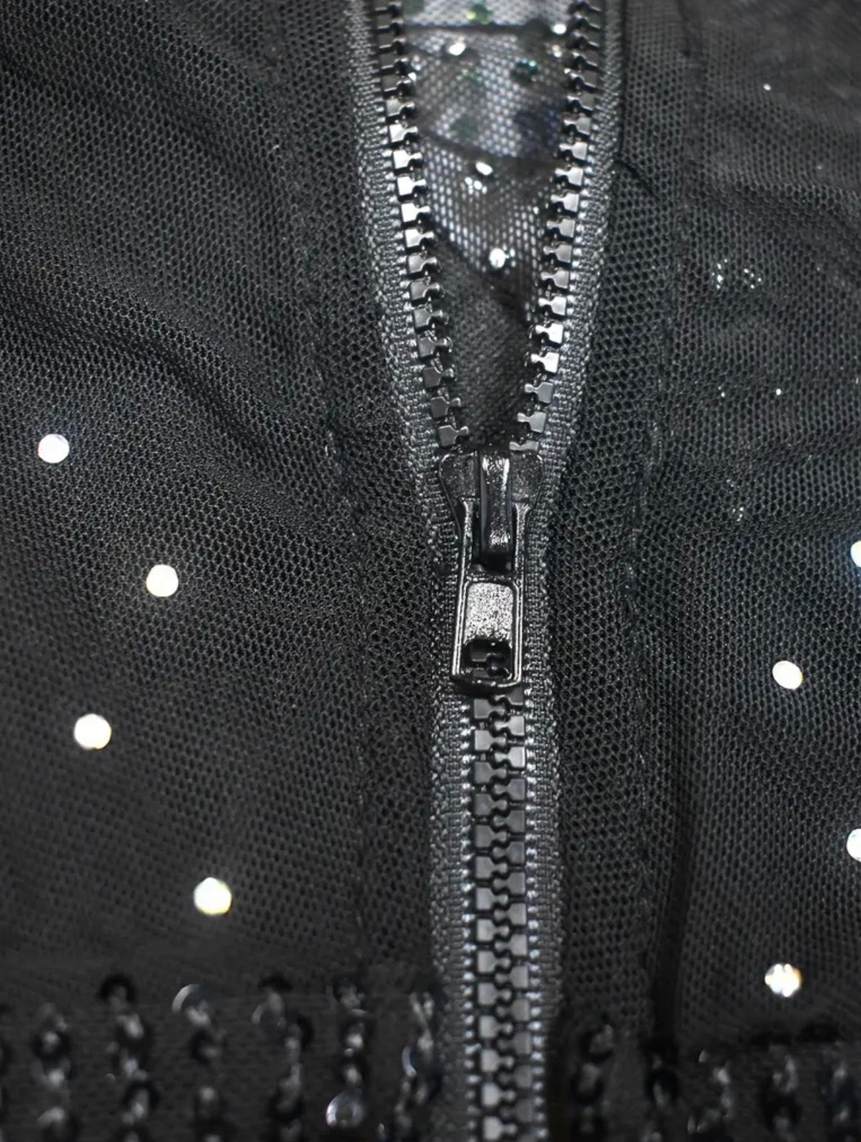 Paillettes e Spacco alla Coscia Donna con Gonna