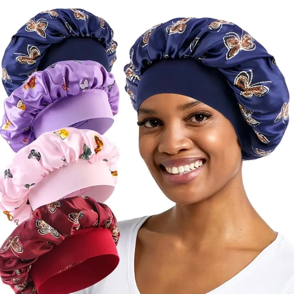 Set 3 Bonnet con Stampa Floreale