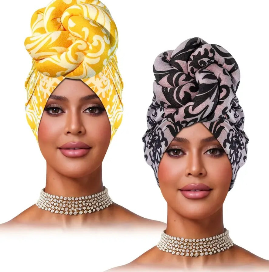 Turbante con Stampa Zebrata