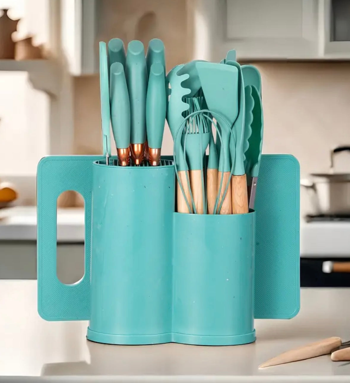Set da 19 Pezzi in Silicone Azzurro