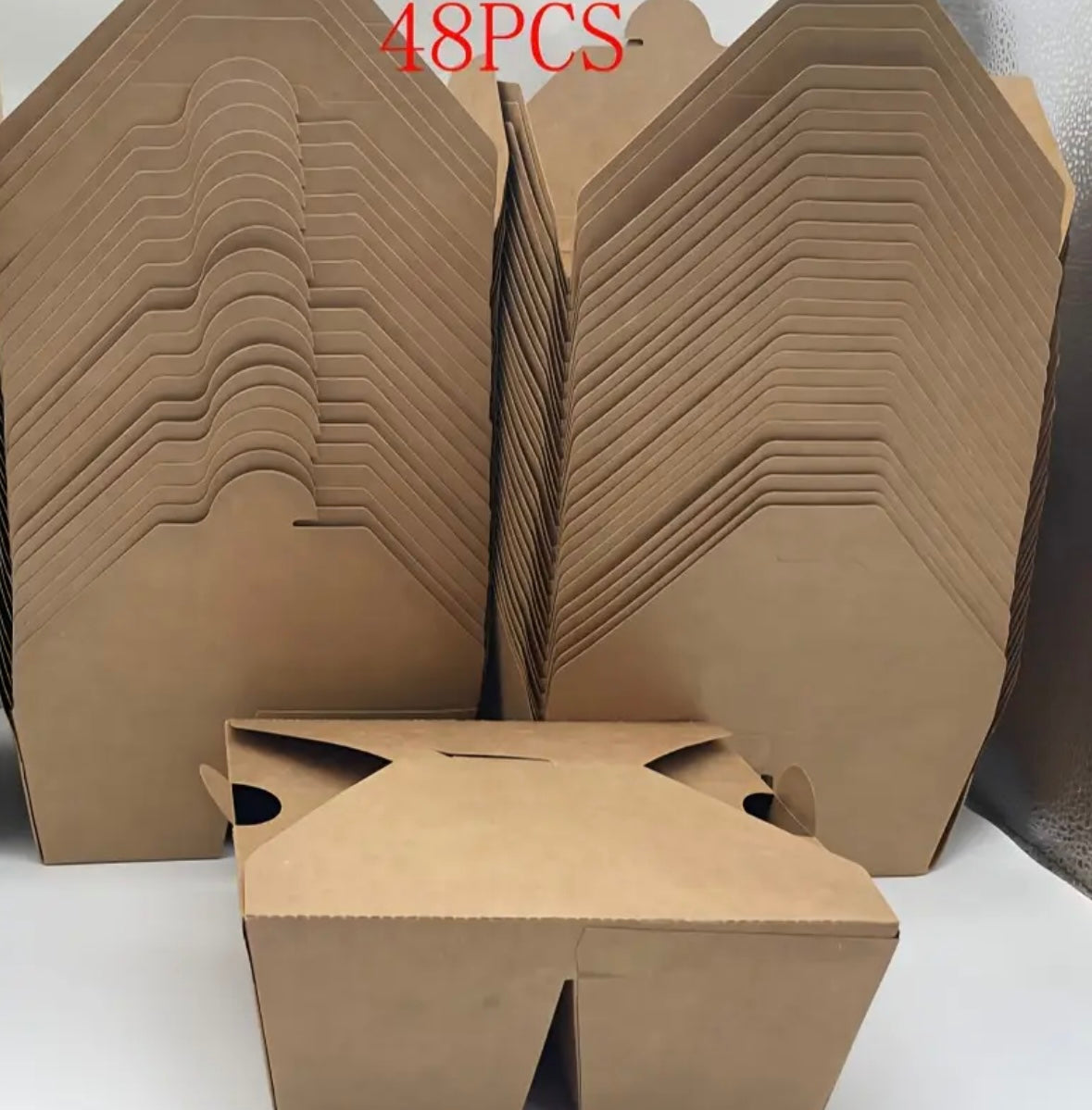 Scatole per Alimenti in Carta Kraft a Doppio Contenitore – Takeaway a Prova di Perdite