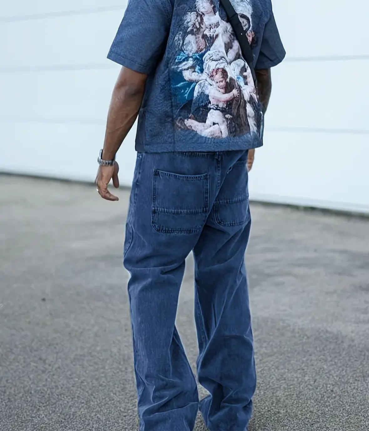 Jeans da Uomo Retrò Lavati con Orlo Grezzo