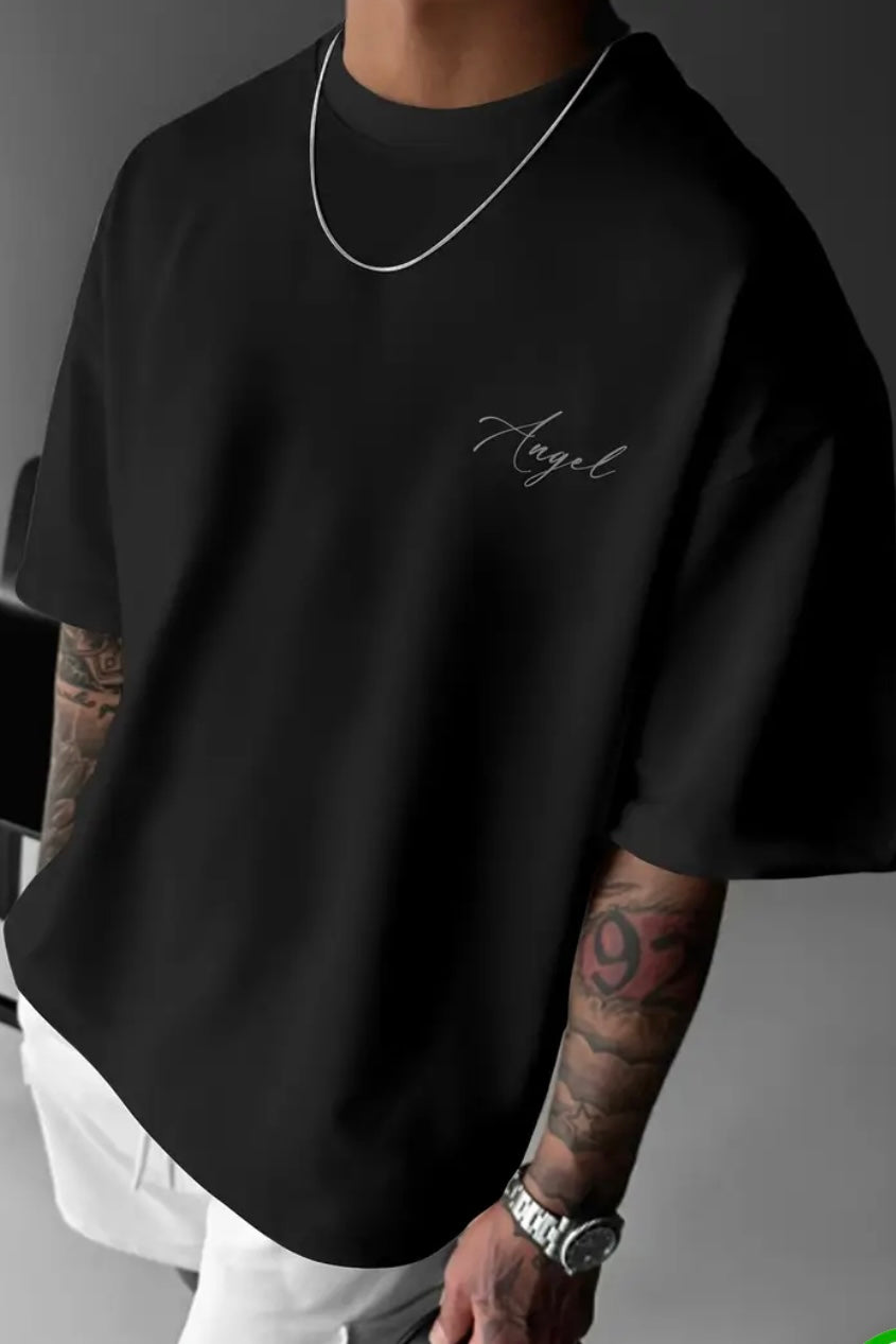 T-Shirt Uomo Estiva con Grafica Angelo