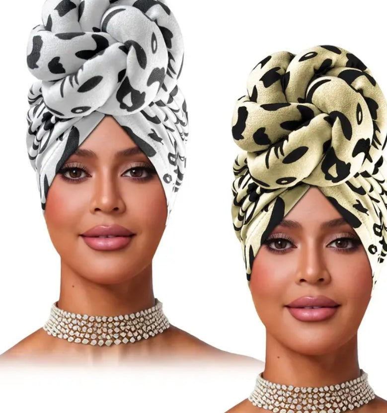 Turbante con Stampa Zebrata
