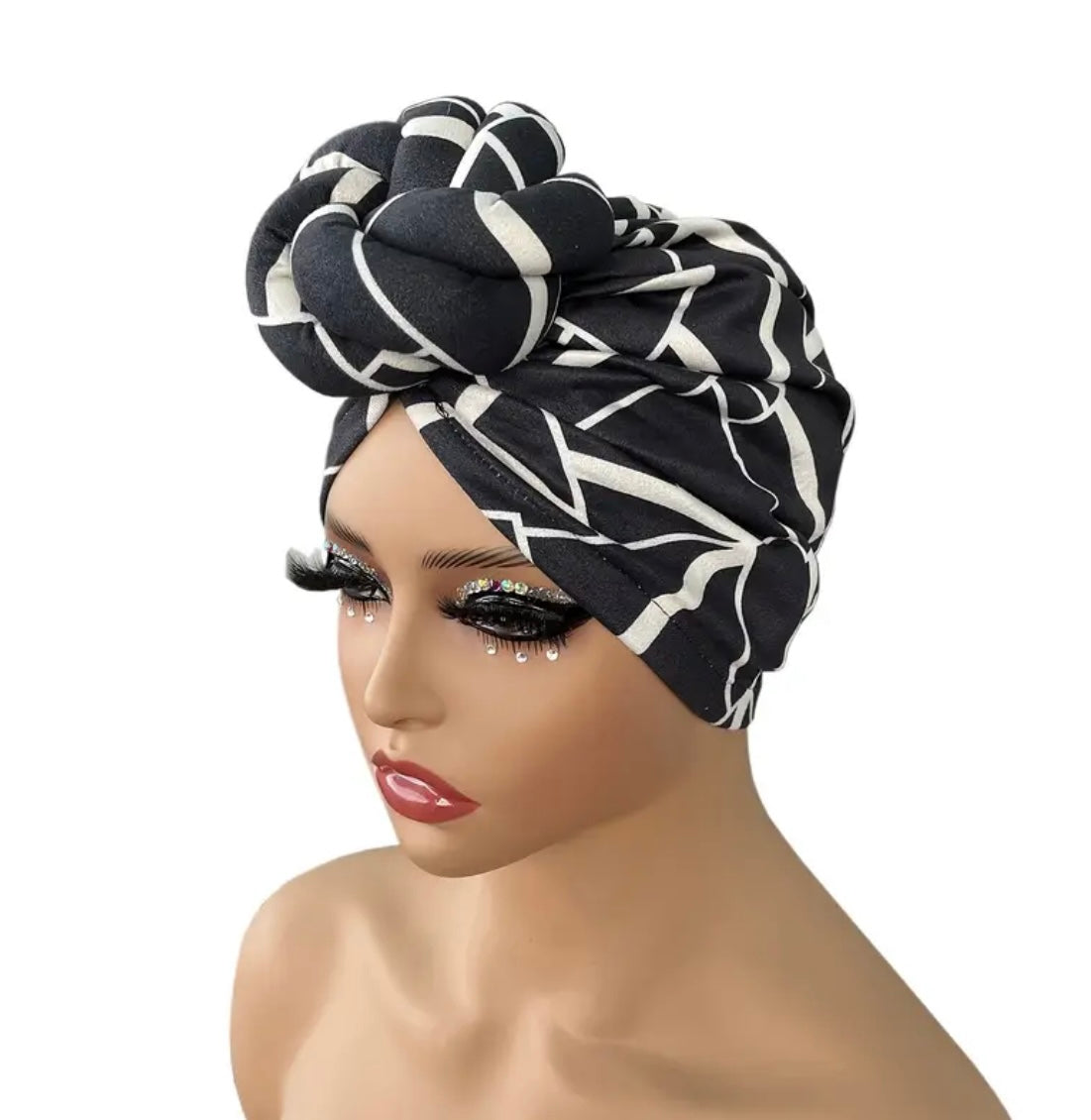 Turbante con Stampa Zebrata