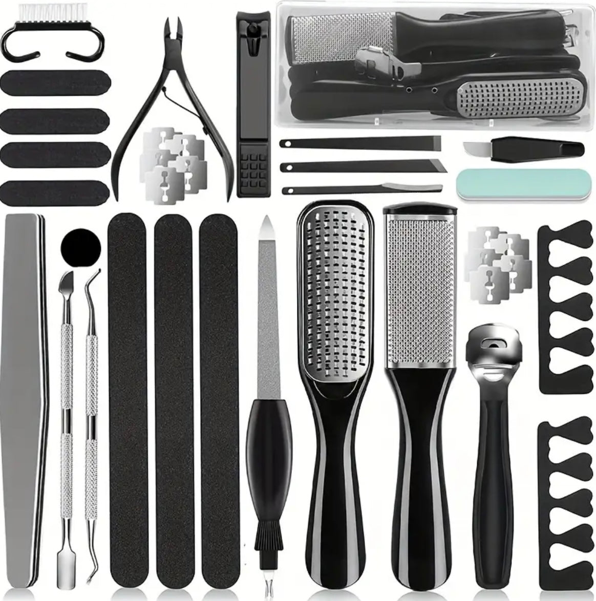 Kit Professionale Cura Piedi 36-in-1 – Rimozione Pelle Morta e Trattamenti Completi
