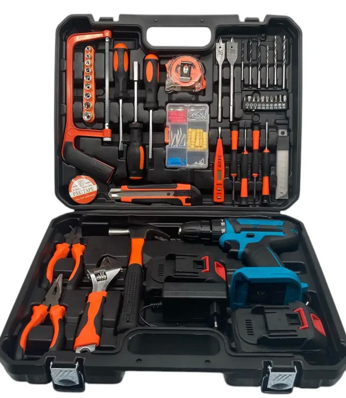 Kit Valigetta Attrezzi da 100 Pezzi – Tutto il Necessario per Riparazioni Domestiche e Auto