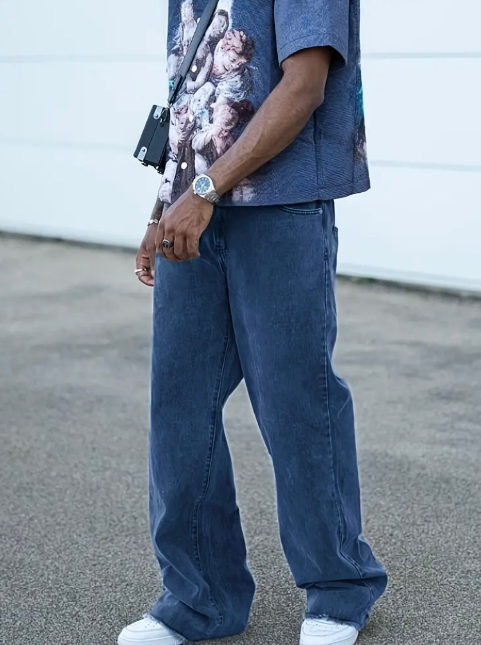 Jeans da Uomo Retrò Lavati con Orlo Grezzo