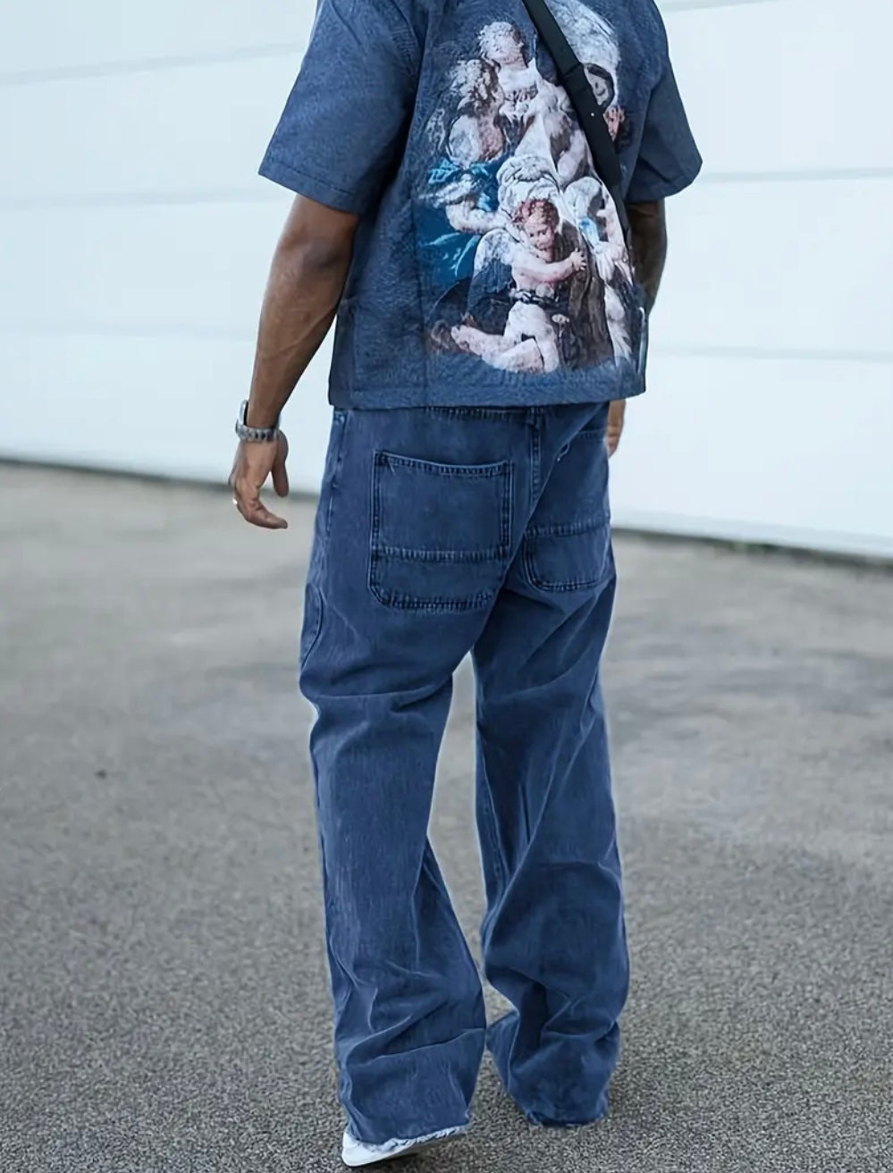 Jeans da Uomo Retrò Lavati con Orlo Grezzo