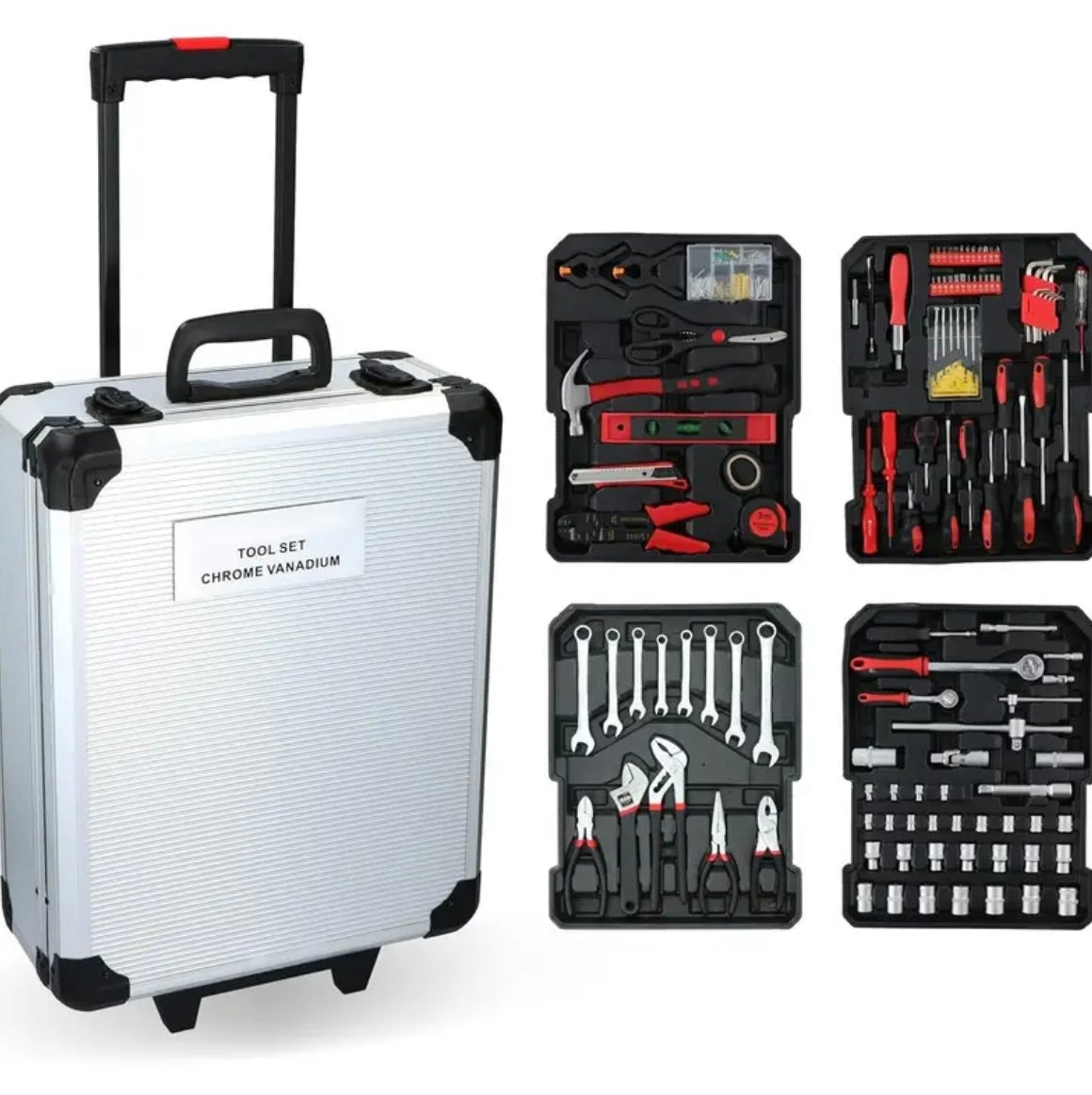 Trolley Porta Utensili 187 Pezzi – Completo, Mobile e Sicuro