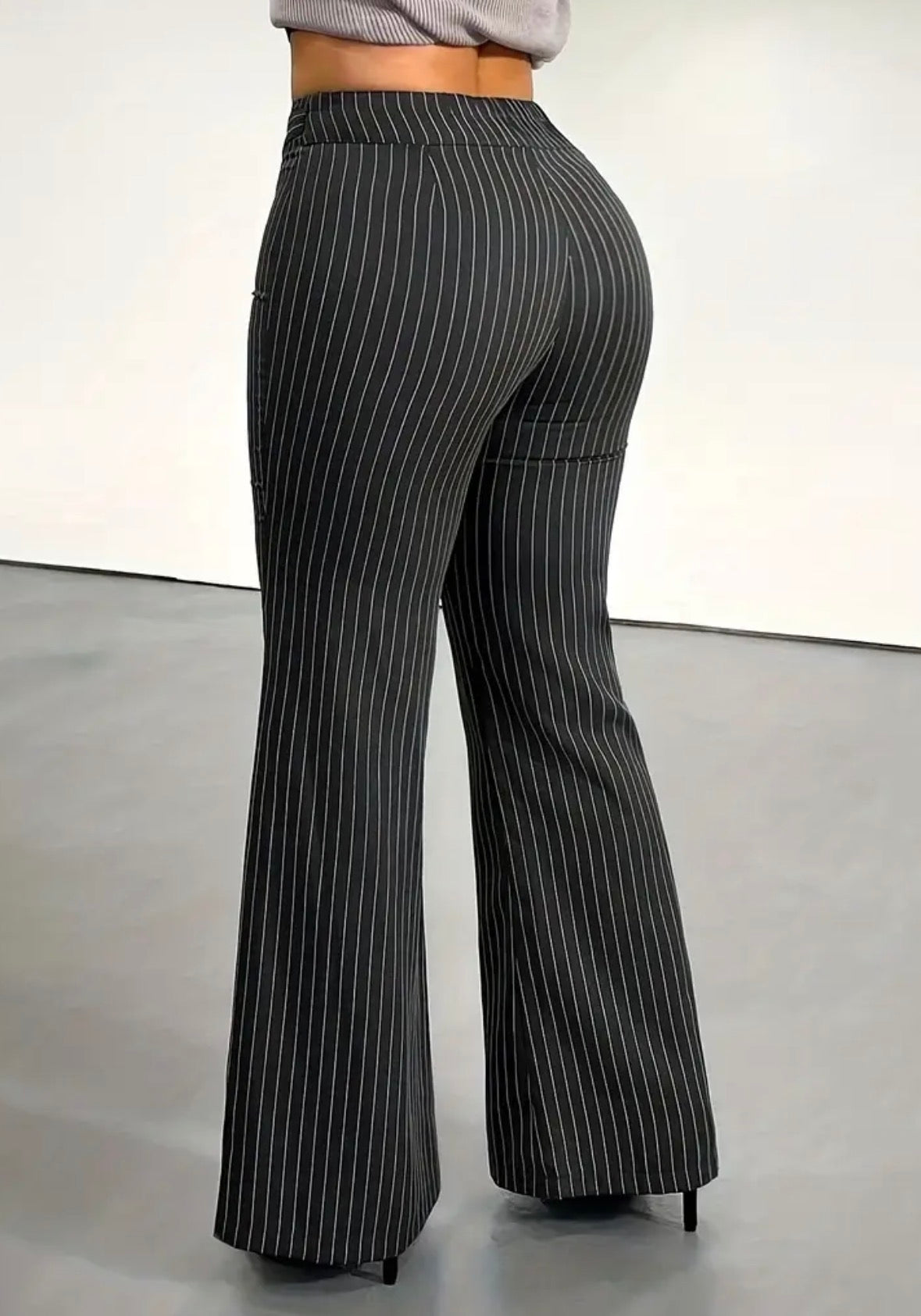 Gonna Elegante a Righe Slim Fit Svasata per Donna