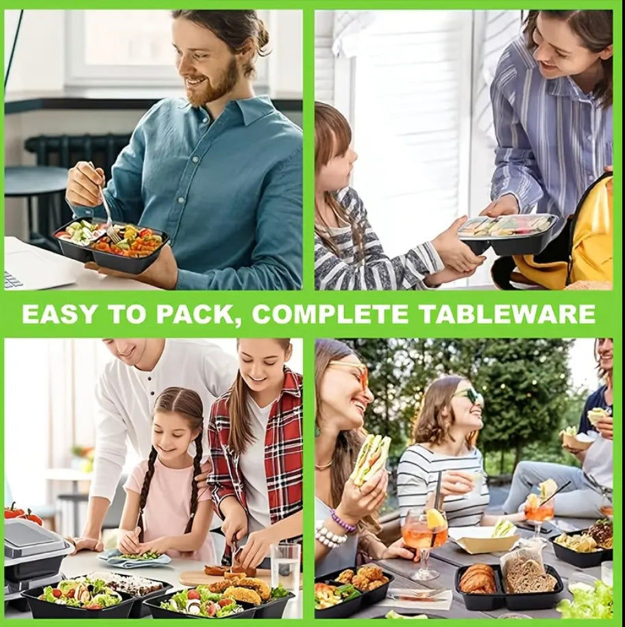 Set Tavola Completo da 40 Pezzi – Praticità e Stile per Ogni Pasto Fuori Casa