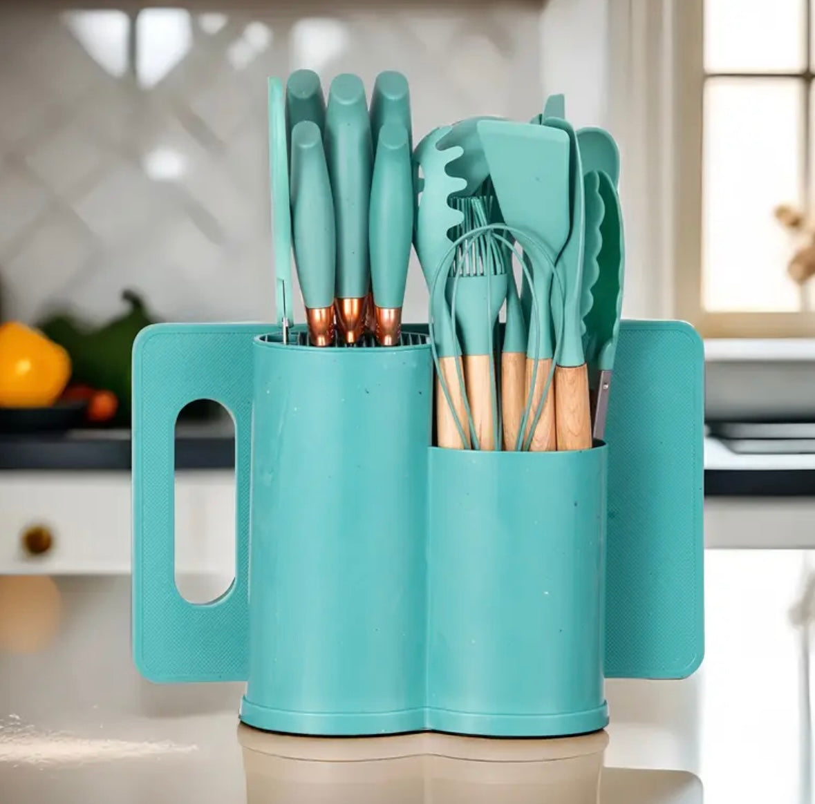 Set da 19 Pezzi in Silicone Azzurro