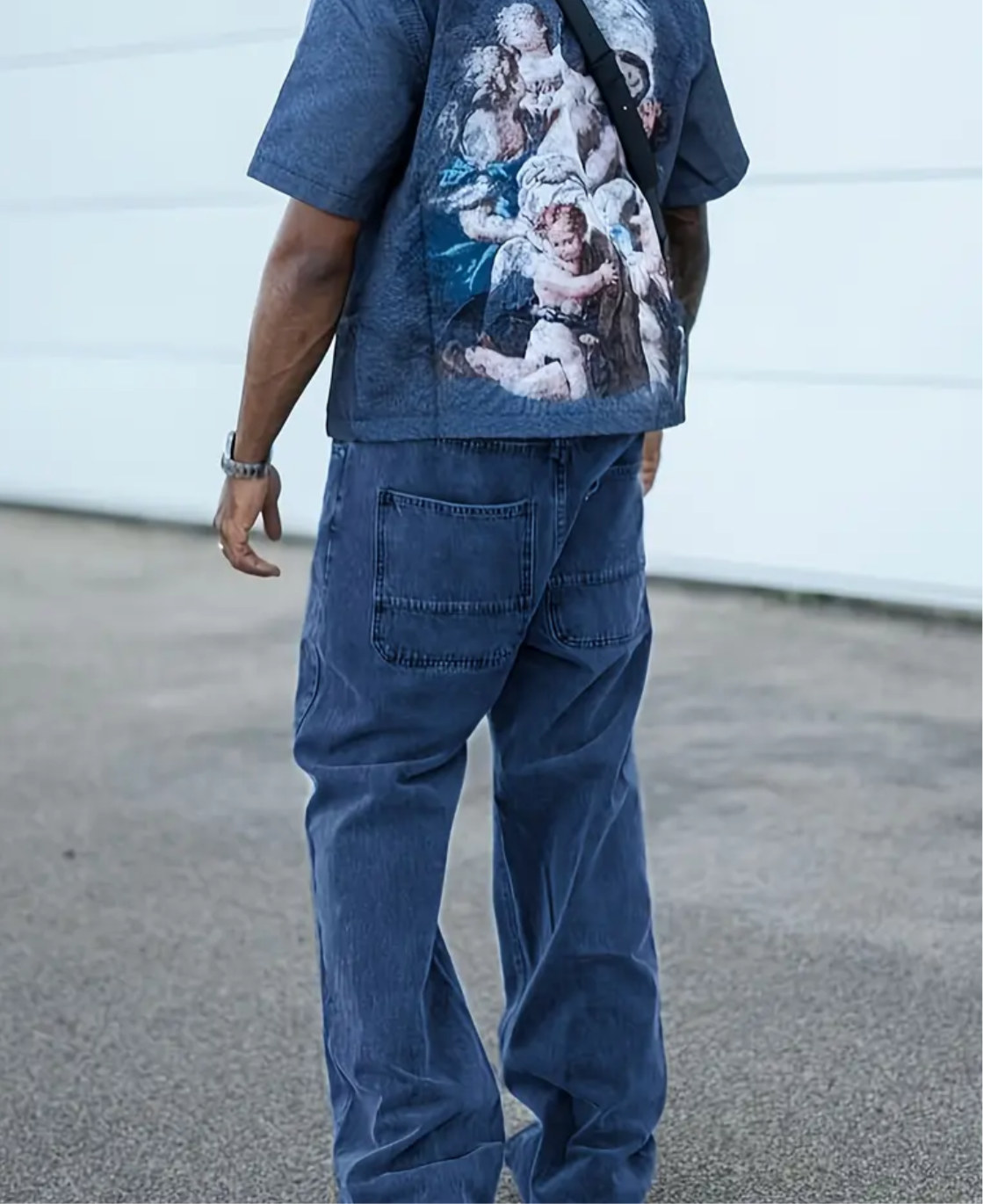 Jeans da Uomo Retrò Lavati con Orlo Grezzo
