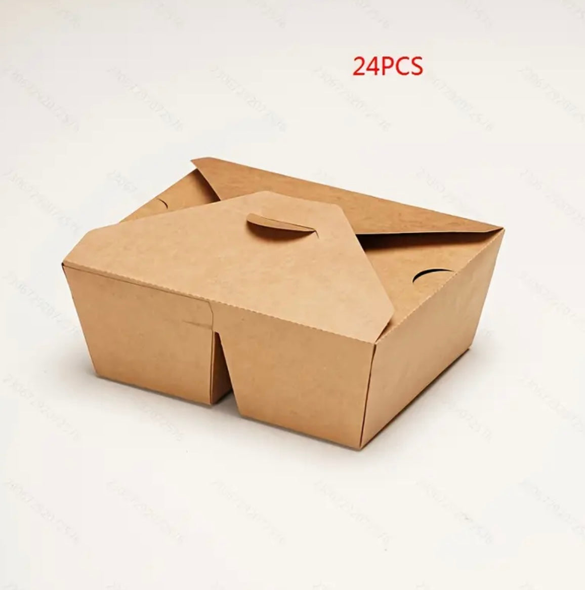 Scatole per Alimenti in Carta Kraft a Doppio Contenitore – Takeaway a Prova di Perdite