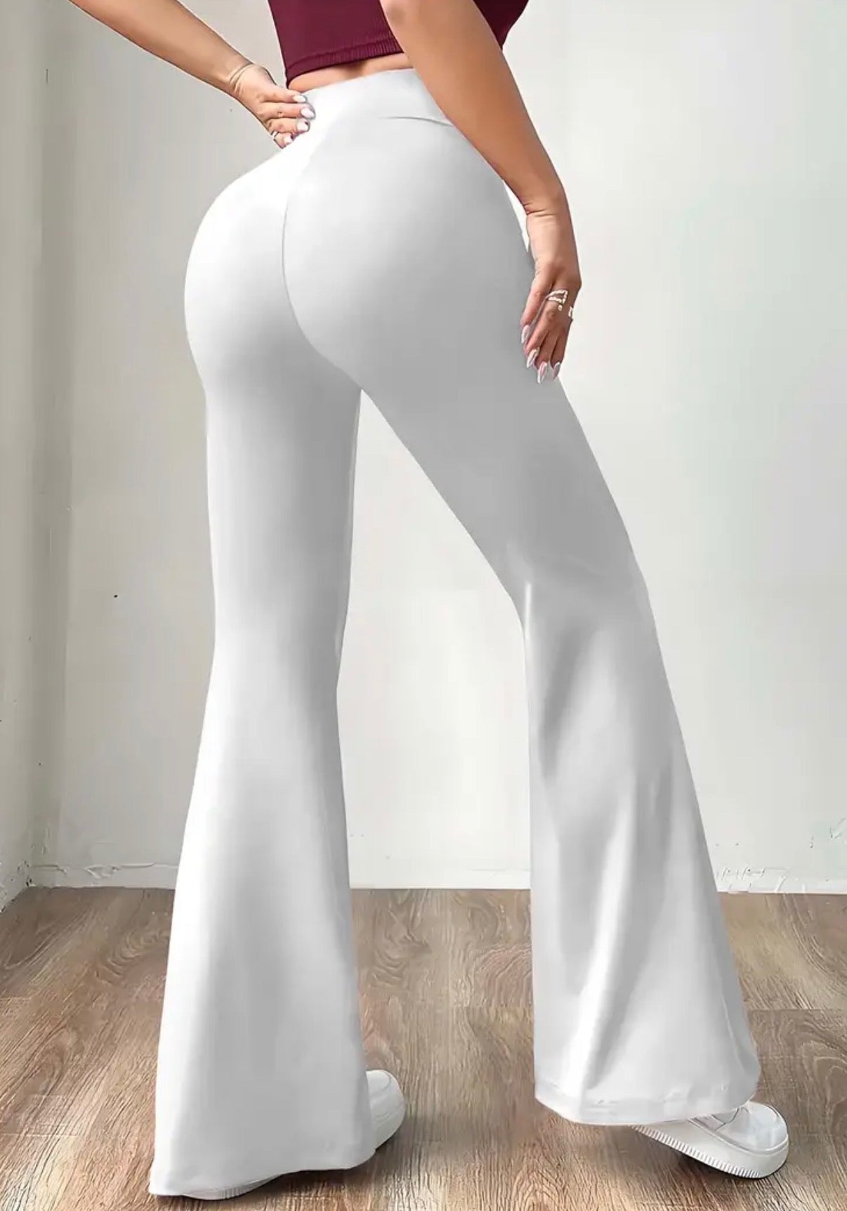 Pantaloni Donna a Vita Alta Elasticizzati - Pantaloni Slim in Fibra Sliky