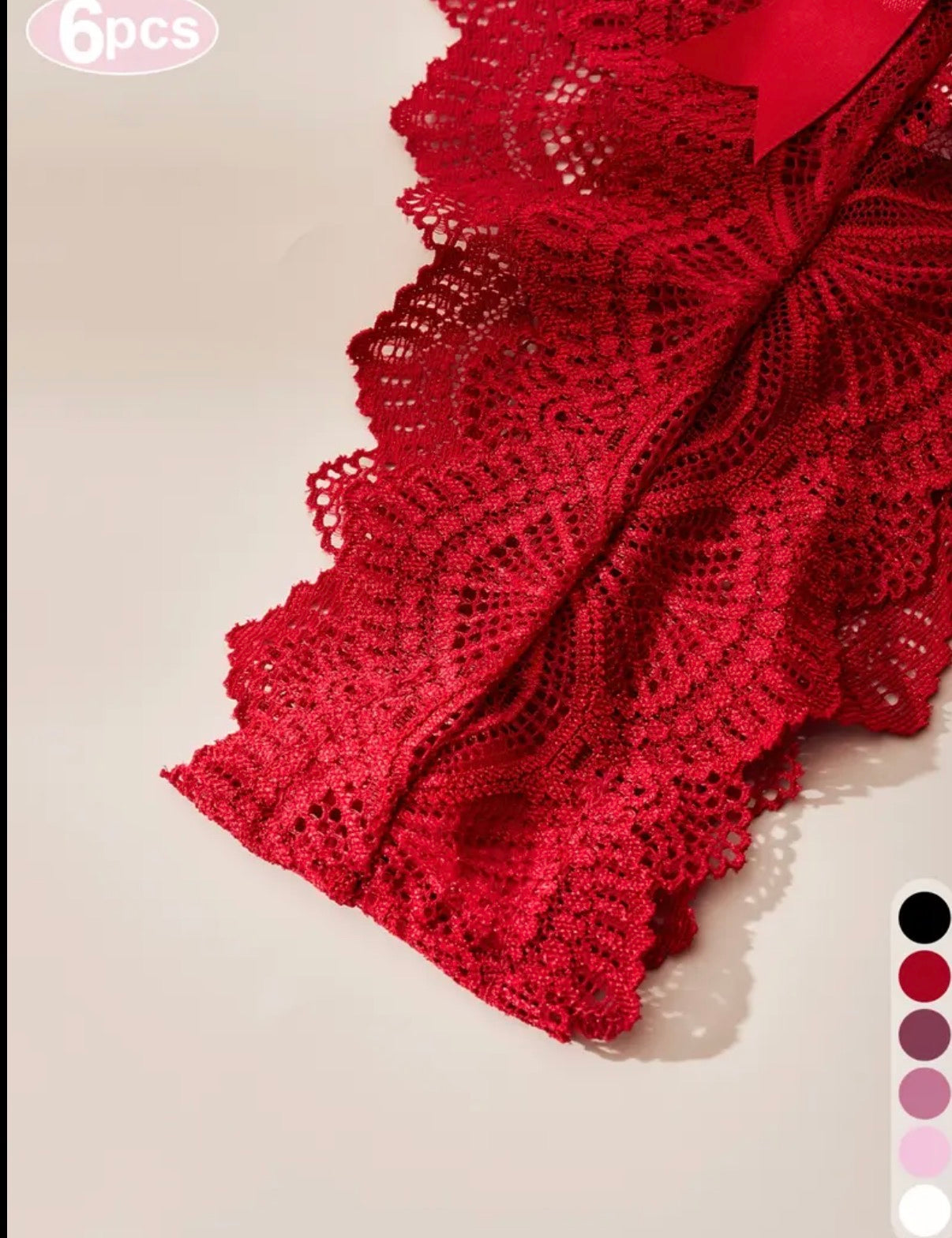 6pcs Set di lingerie da donna - Dettaglio di pizzo sexy