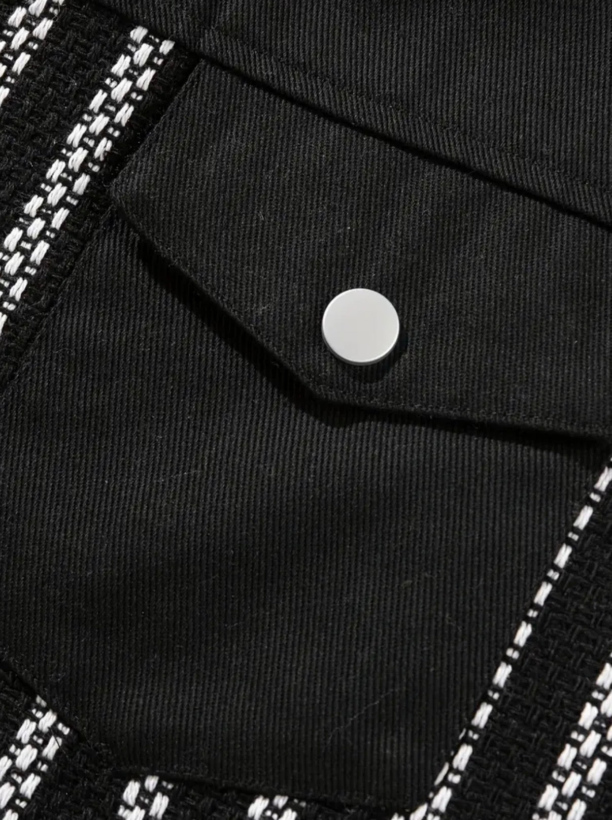 Giacca Chic a Righe Bianche e Nere da Uomo