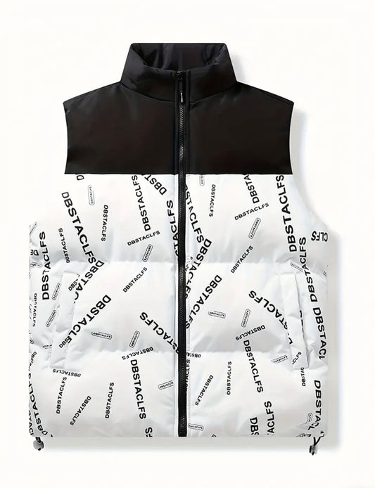 Gilet Bianco da Uomo con Collo Alto – Eleganza Moderna e Versatilità