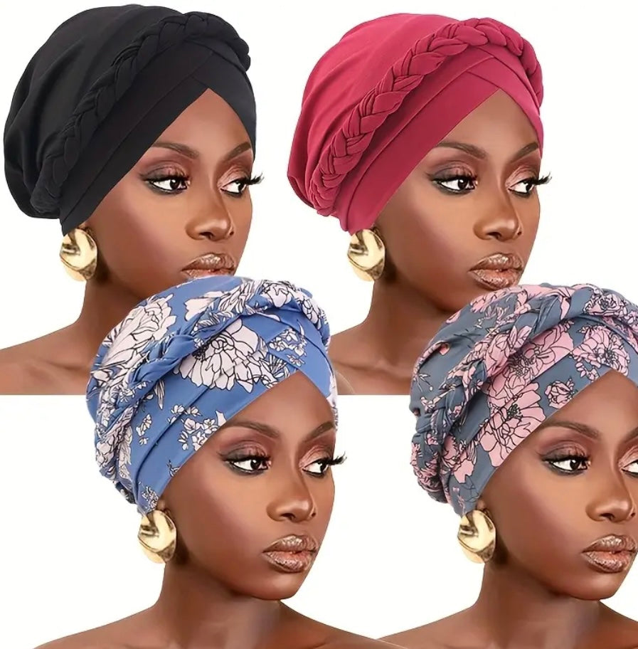 Set 4 Turbanti Bohemien da Donna