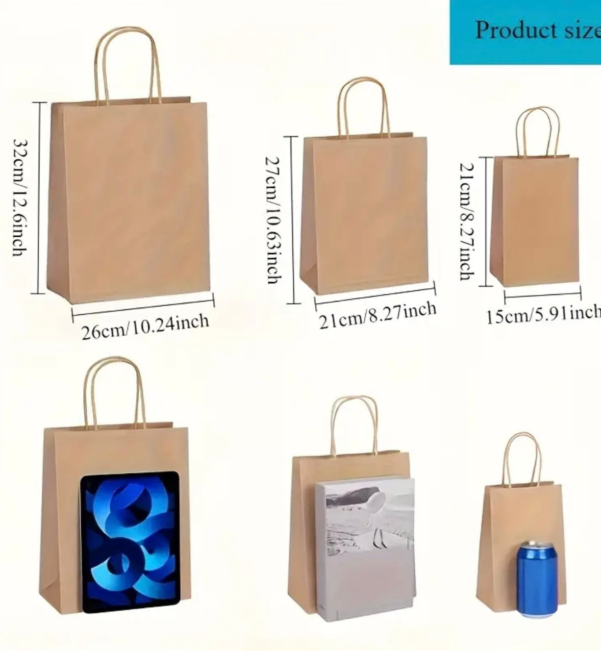Sacchetti Regalo in Carta Kraft – Borse della Spesa Riciclabili, Biodegradabili e Salvaspazio