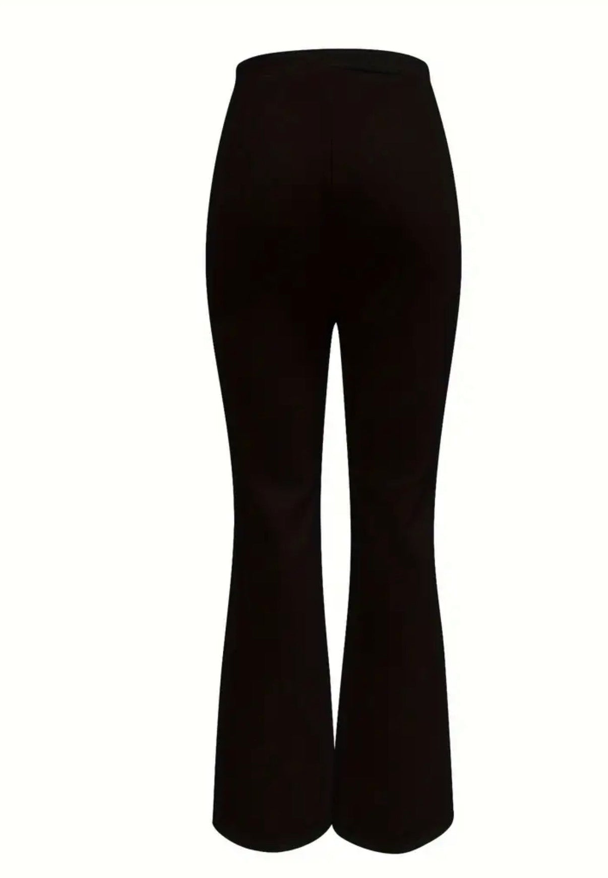 Pantaloni a gamba ampia con bottoni a tinta unita