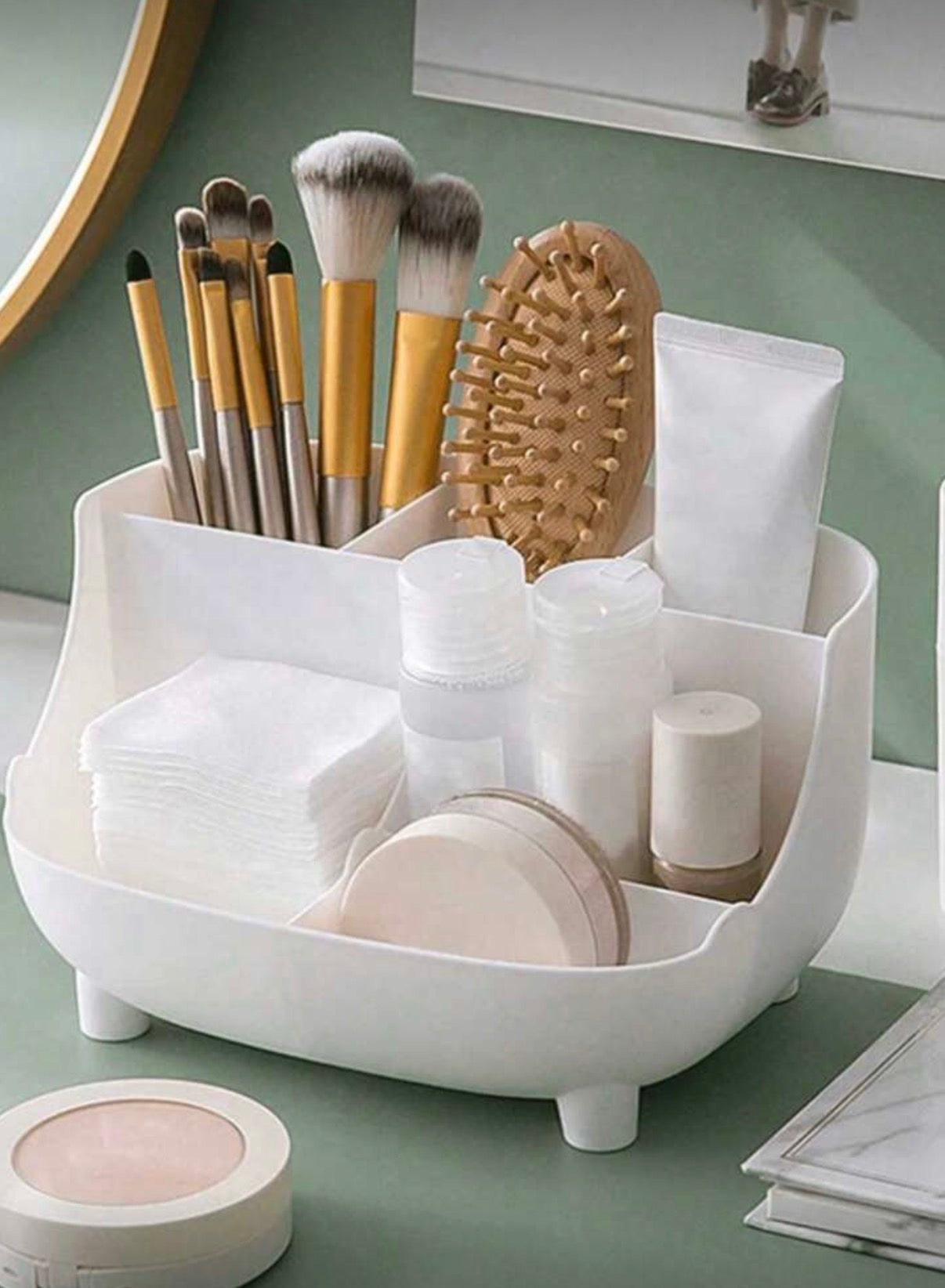 Portapennelli per trucco in acrilico trasparente