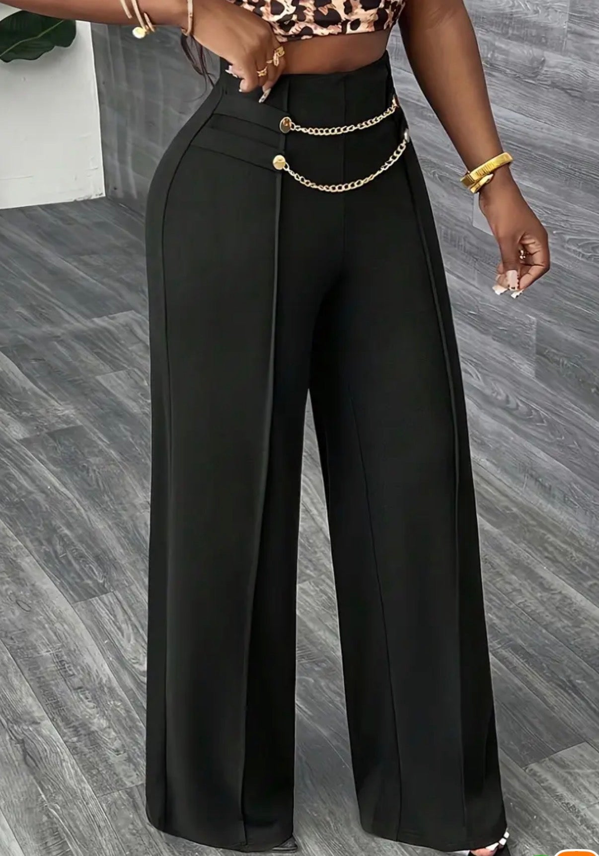 Pantaloni Eleganti da Donna a Vita Alta e Gamba Larga