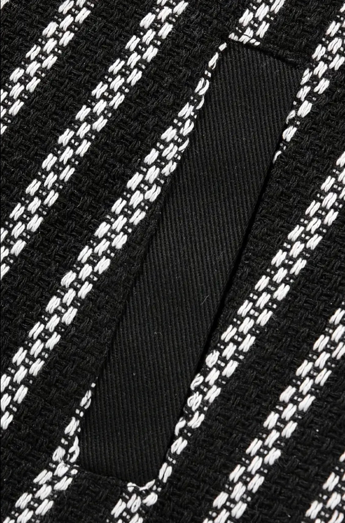 Giacca Chic a Righe Bianche e Nere da Uomo