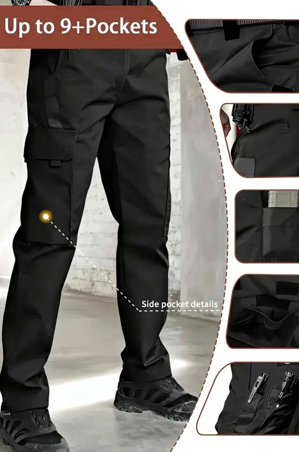 Pantaloni da Lavoro Uomo con Tasche Multiple