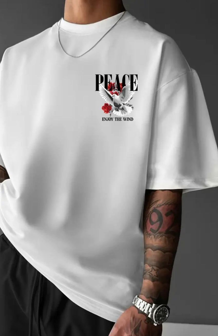 Maglietta Uomo Streetwear "Peace"
