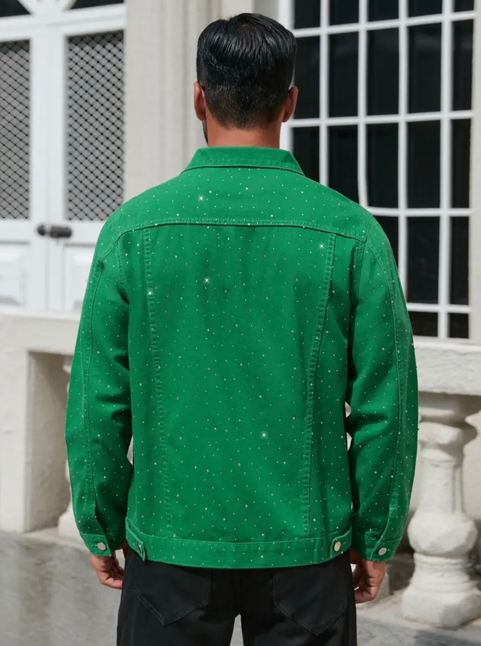 Giacca in Denim verde