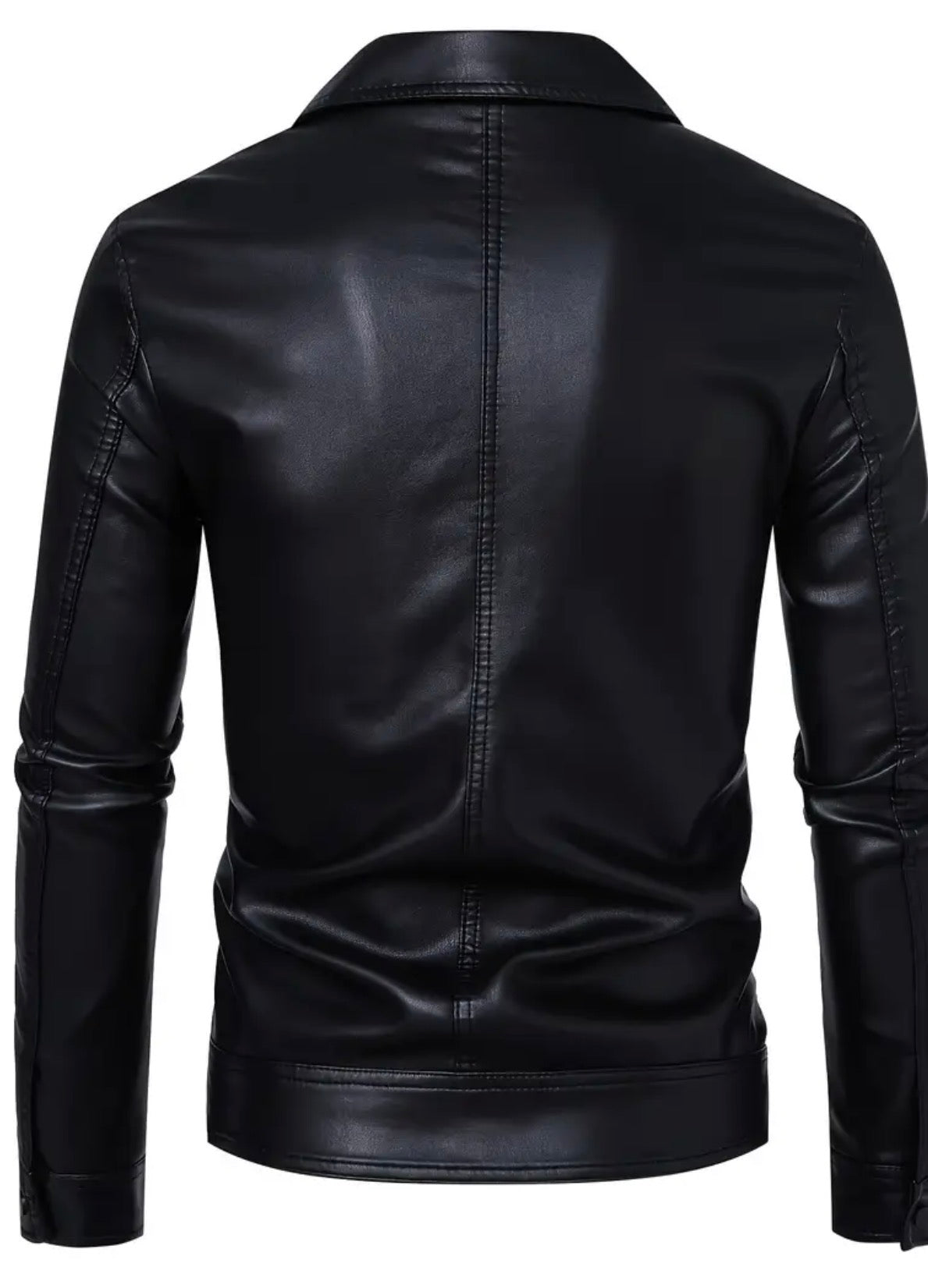 Giacca  casual da uomo slim-fit - Chiusura con cerniera morbida, poliestere di alta qualità, nera