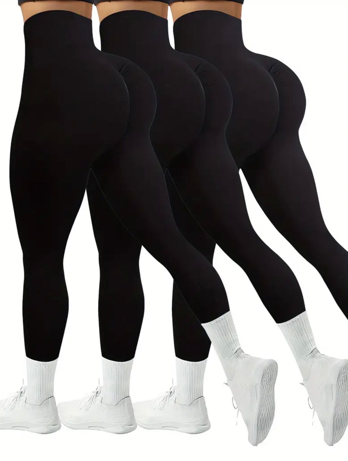 3pz Leggings da Yoga a Vita Alta da Donna - Elasticizzati