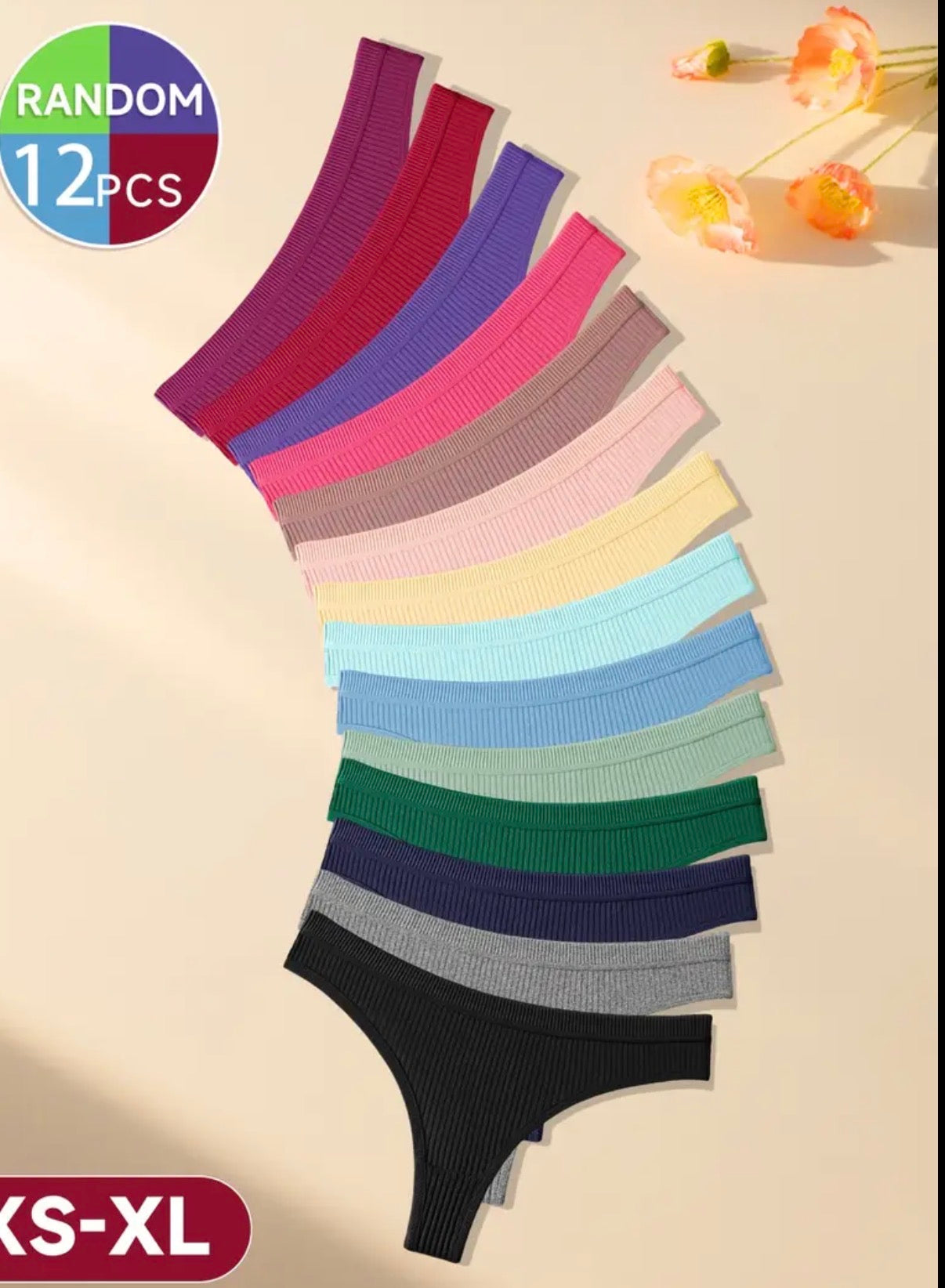 12 pezzi di mutandine da donna, vita bassa e il ciclo