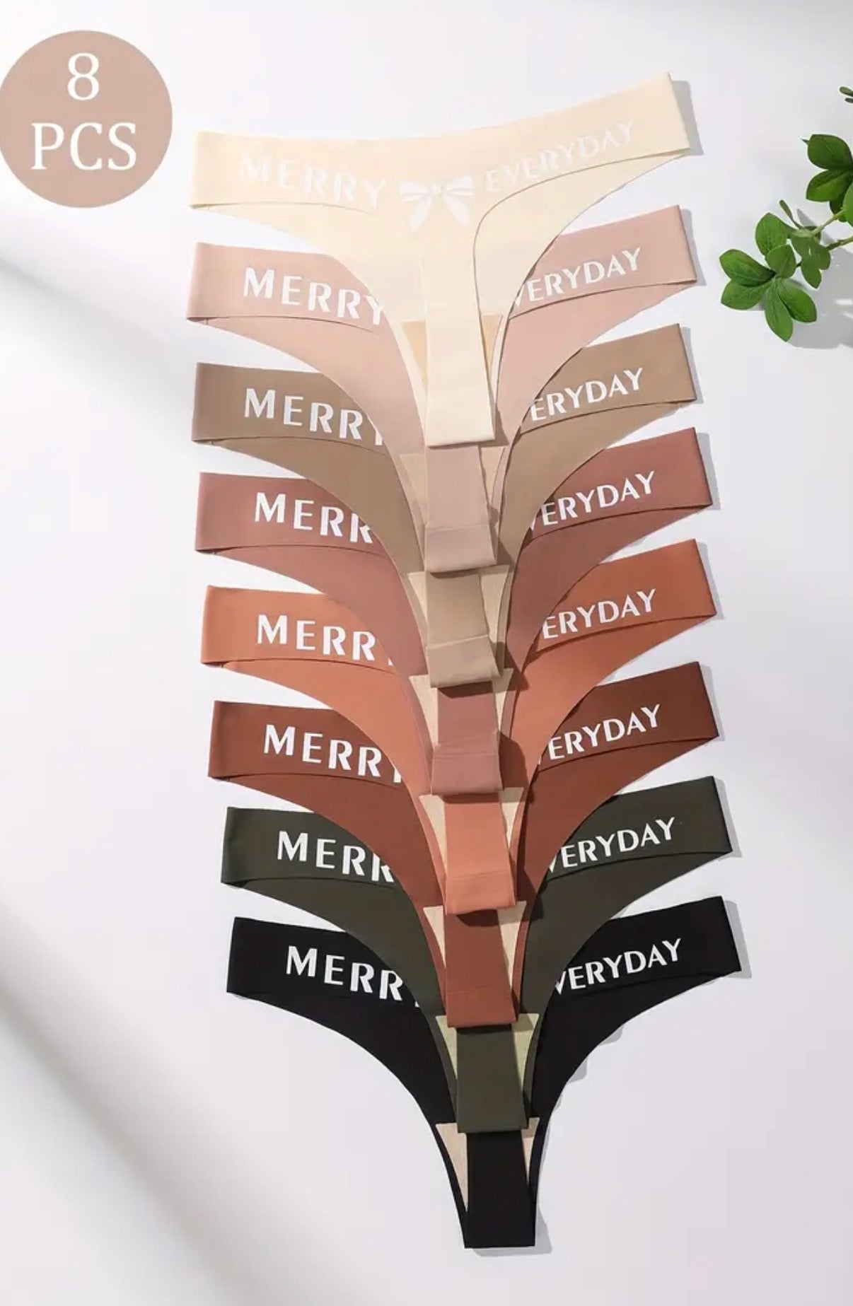 8 pezzi di mutandine traspiranti per donne - Mutandine senza cuciture con stampa di Natale