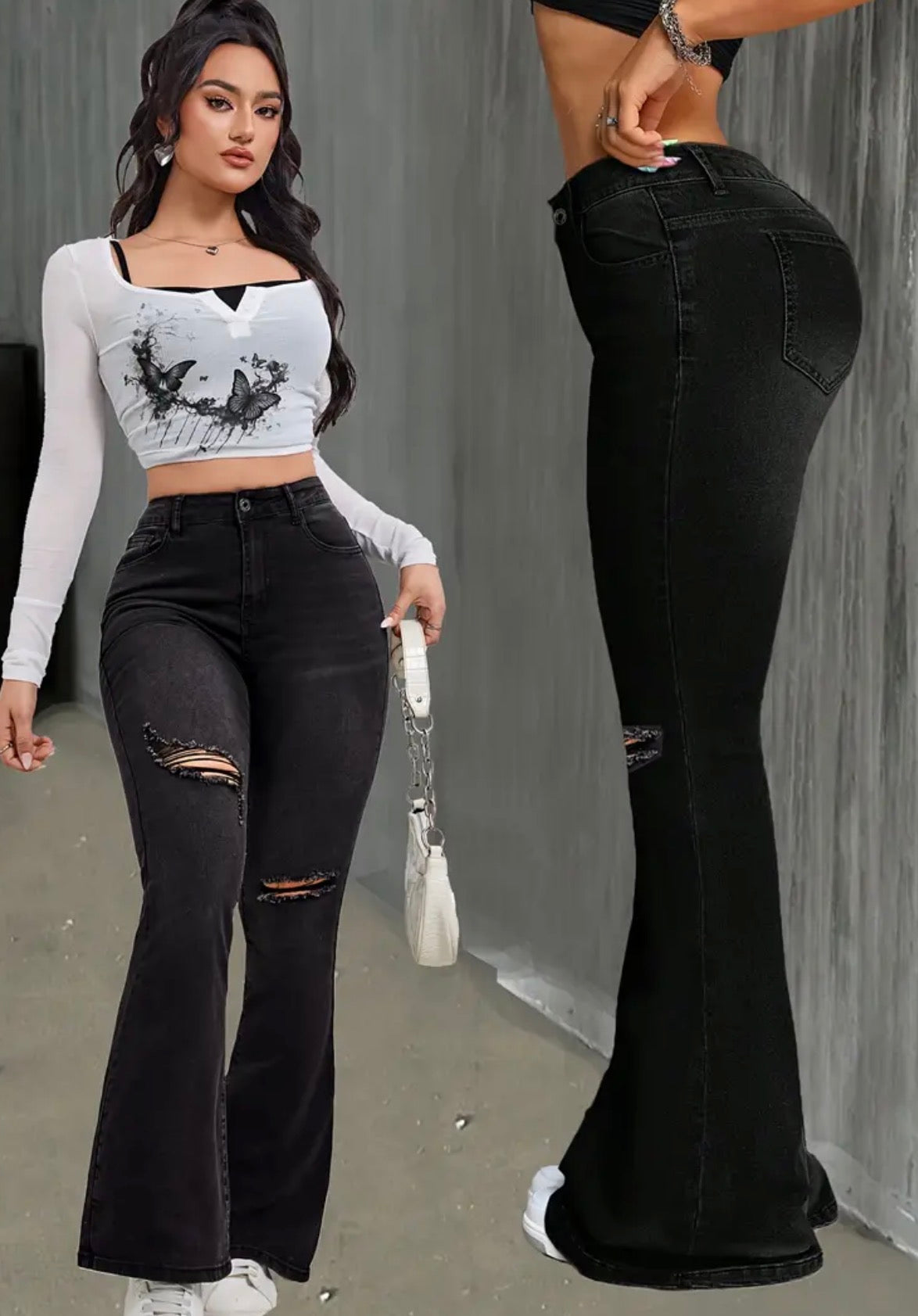 Jeans a Zampa Eleganti da Donna