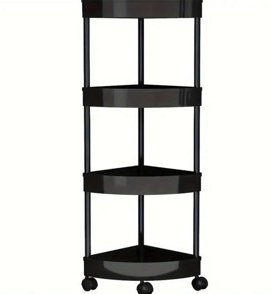 Carrello portaoggetti a quattro livelli con ruote