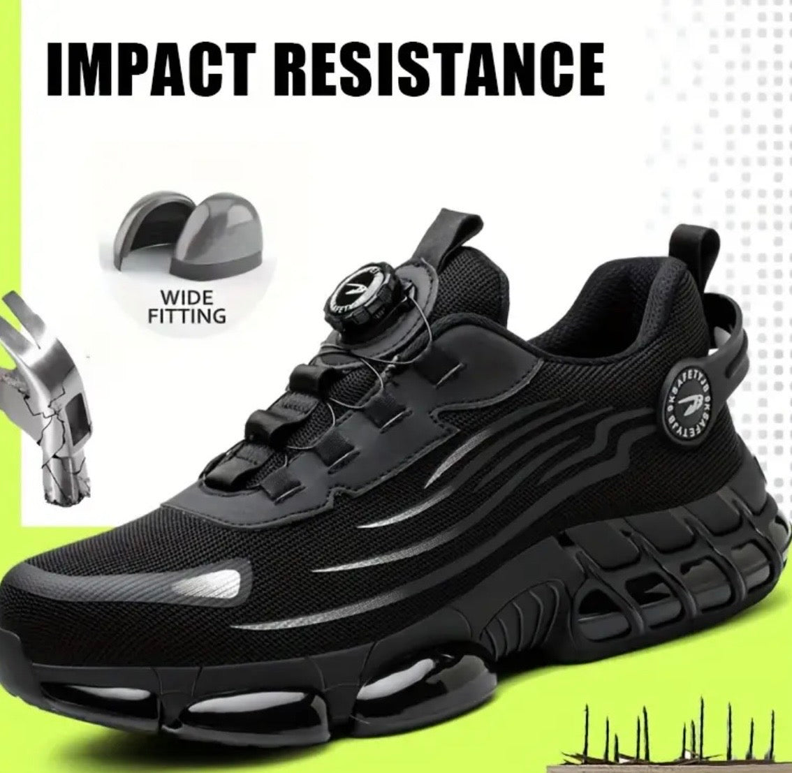Scarpe da Lavoro Uomo con Suola a Cuscino d'Aria,