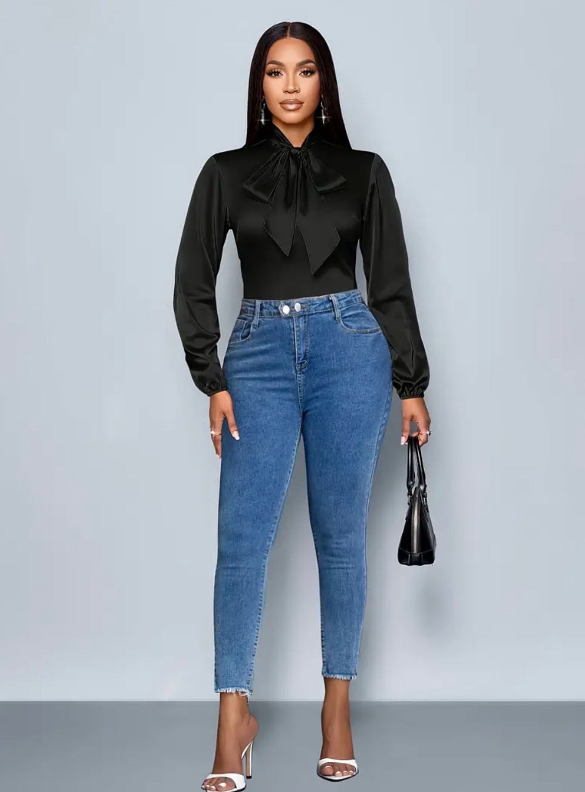 Blusa in raso chic da donna