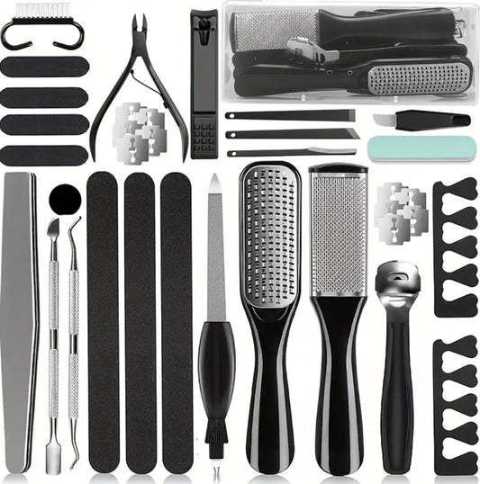 Kit Professionale Cura Piedi 36-in-1 – Rimozione Pelle Morta e Trattamenti Completi