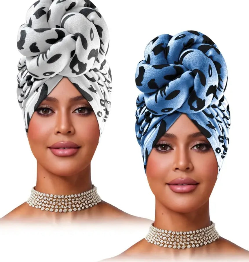 Turbante con Stampa Zebrata