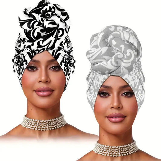 Turbante con Stampa Zebrata
