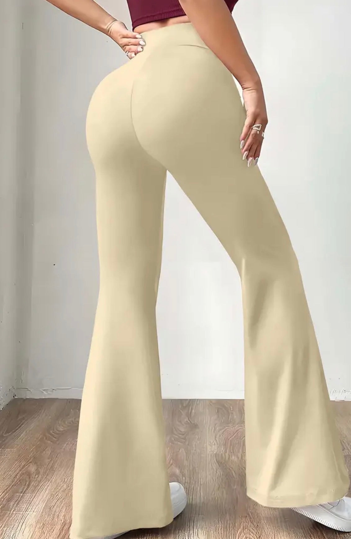 Pantaloni Donna a Vita Alta Elasticizzati - Pantaloni Slim in Fibra Sliky