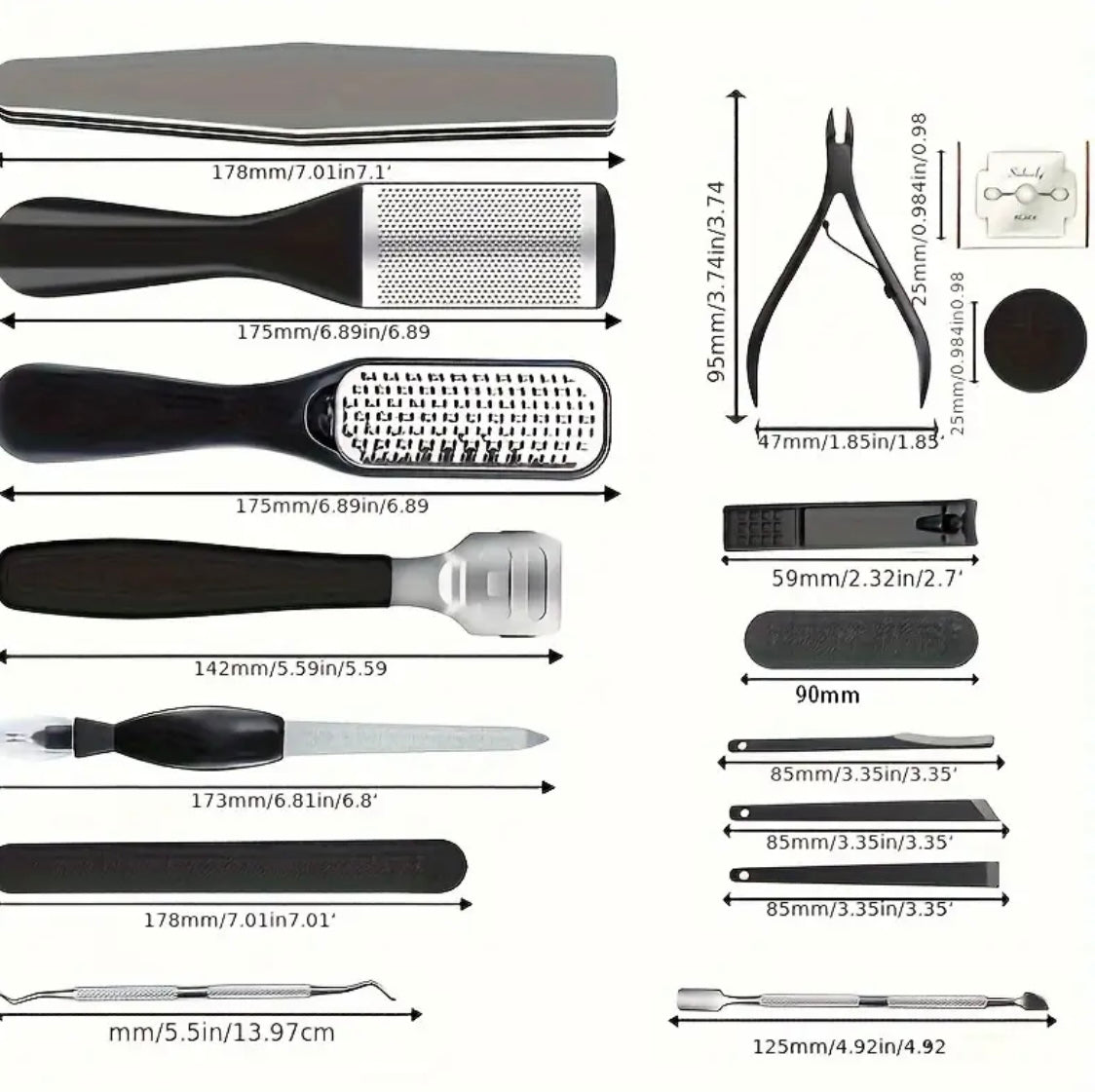 Kit Professionale Cura Piedi 36-in-1 – Rimozione Pelle Morta e Trattamenti Completi