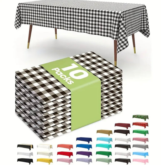 Confezione da 10 Tovaglie Monouso a Quadri Gingham – 137 x 183 cm