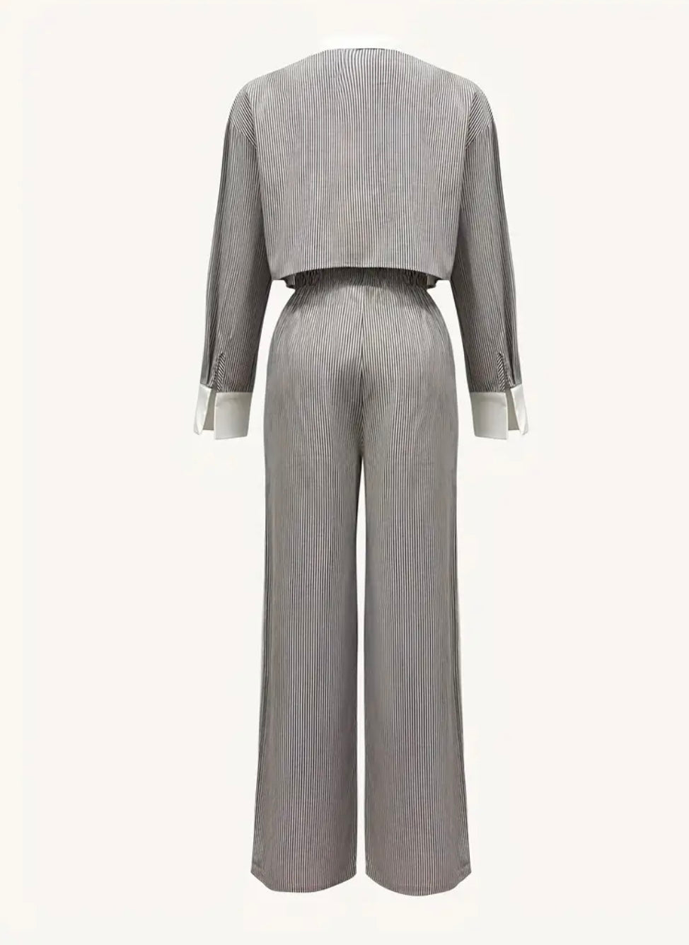 Completo da Donna - Camicia a Maniche Lunghe e Pantaloni a Gamba Larga