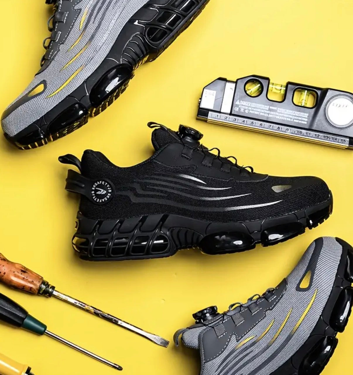 Scarpe da Lavoro Uomo con Suola a Cuscino d'Aria,