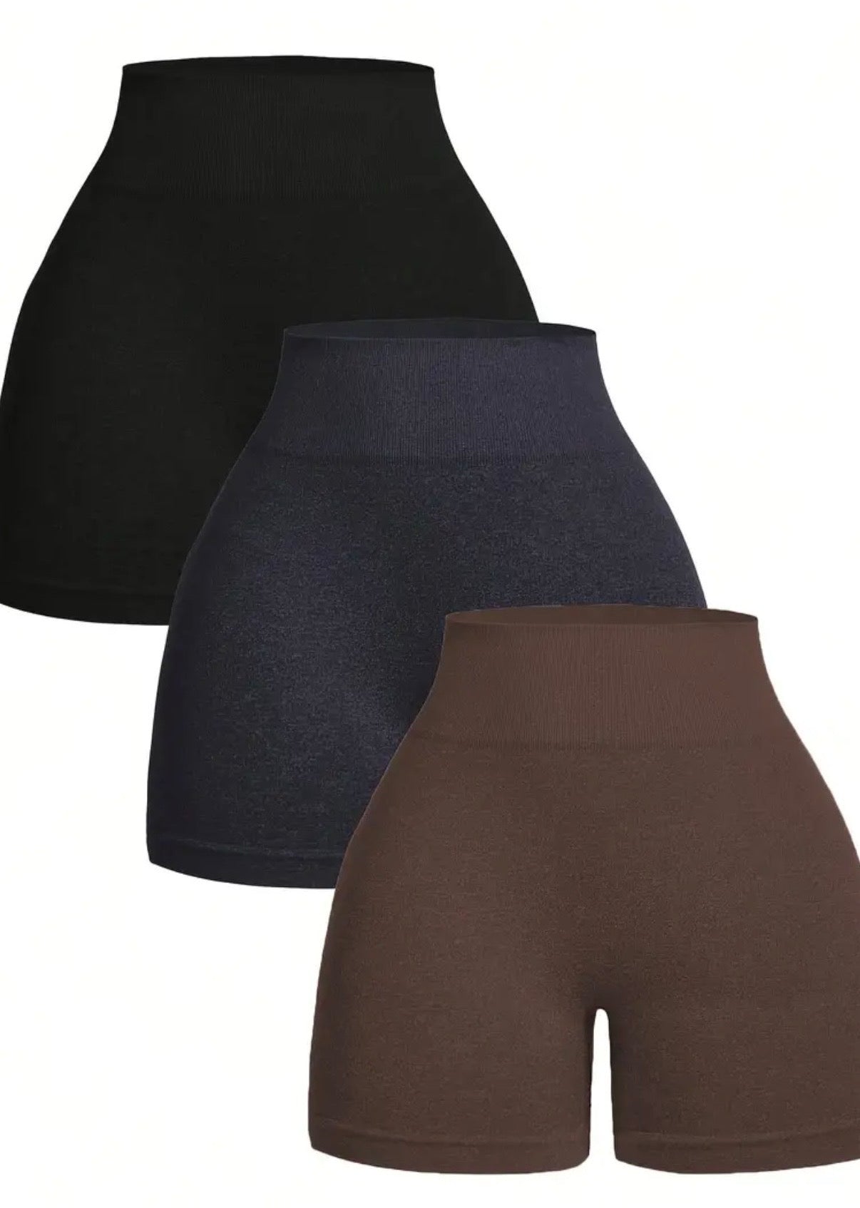 3pezzo Pantaloncini da atletica da donna con stampa lettera "Fitness