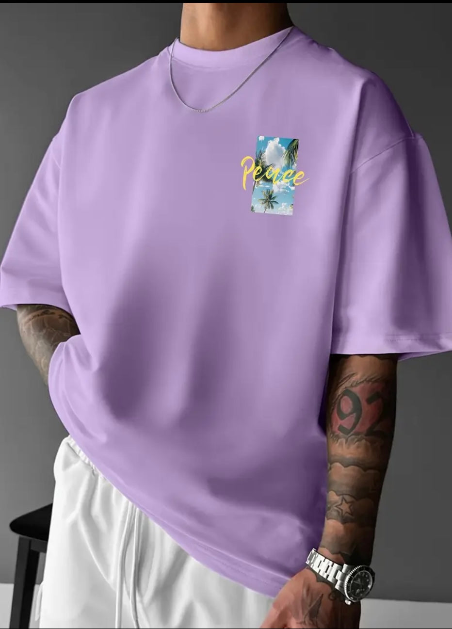 Maglietta Uomo con Grafica Peace, Paradise"